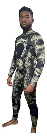 Roupa Camuflada Inteira Com Protetor De Peito E Joelho 3mm