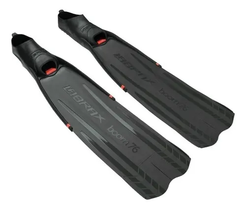 Nadadeira Completa Labrax Boom 76cm Para Pesca Sub (PRETO e VERDE)