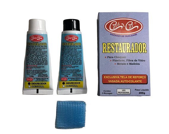 Kit restaura tudo, para-choque, fibra de vidro, plástico, madeira, grades frontais.