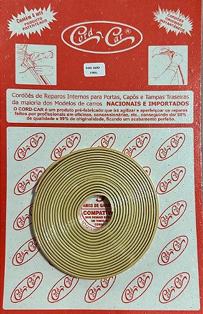 Filete de Calafetação Automotiva 4 metros (Portas, Tampas, Capôs) LISO para VW, FIAT, GM, FORD, TOYOTA, KIA, HONDA, AUDIO, BMW, MITSUBISHI ETC.