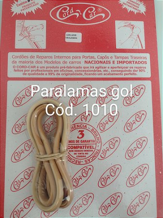 Filete de Calafetação Automotiva Paralamas (lado direito e lado esquerdo com acabamento) linha BX até 1994 (Gol, Parati, Voyage, Saveiro)