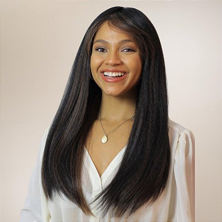 Peruca Wig ANGELICA - Preto com Mechas