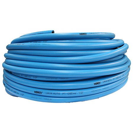 Mangueira Lava Jato Carro 1/2 1200psi/lbs Azul Elite 70 mts