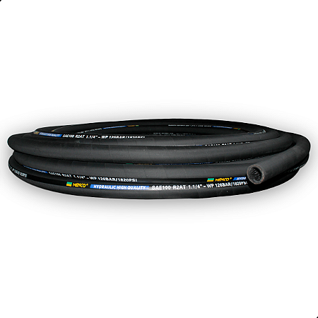 Mangueira Hidráulica R2 At 2 Trama Aço 1 1/4" pol Menco - 35 Mts