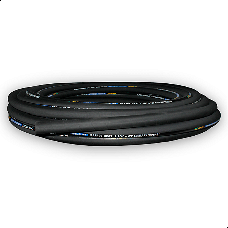 Mangueira Hidráulica R2 At 2 Trama Aço 1 1/4" pol Menco - 5 Mts