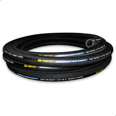 Mangueira Hidráulica R2 At 2 Trama Aço 1 1/2" pol Menco - 20 Mts