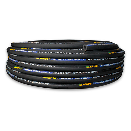 Mangueira Hidráulica R2 At 2 Trama Aço 1/2 Menco - 15 Mts