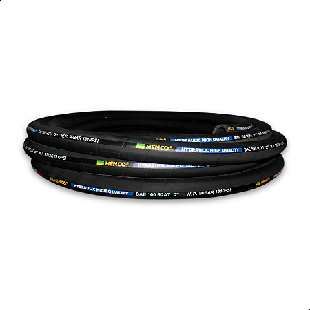 Mangueira Hidráulica R2 At 2 Trama Aço 2 pol Menco - 30 Mts