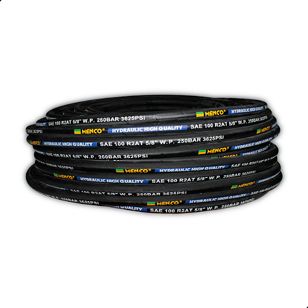 Mangueira Hidráulica R2 At 2 Trama Aço 5/8 Menco - 15 Mts