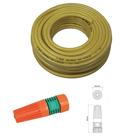 Mangueira Jardim 1/2pol 50m + Esguicho Rosqueavel Tramontina