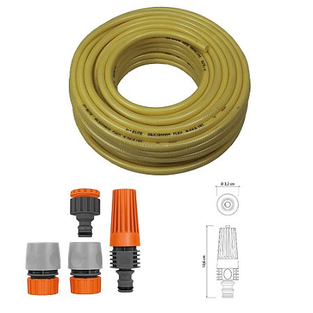 Mangueira de Jardim 1/2 pol 30m com Kit Esguicho Tramontina