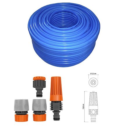 Mangueira de Jardim 1/2 pol 20m com Kit Esguicho Tramontina