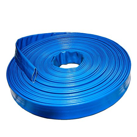 Mangueira Drenagem Flat/chata/azul/agua 4 Polegadas 30mt