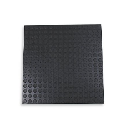 Placa Piso de Borracha Moeda 3mm 50x50cm Antiderrapante 5 UN