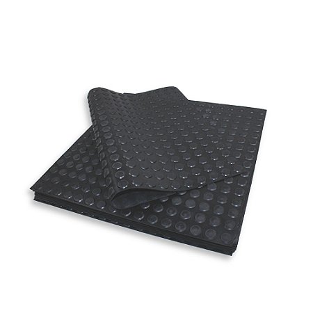 Placa Piso de Borracha Moeda 3mm 50x50cm Antiderrapante 20UN