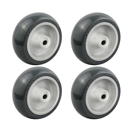 Kit Rodas 3 Pol. R 312 BP para Rodízio 60kg (4 unidades)