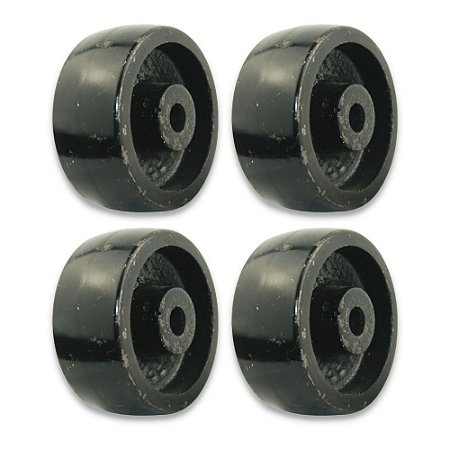 Kit Roda 3 Pol R 312 Ferro Fundido p/ Rodízio 200kg (4 un)