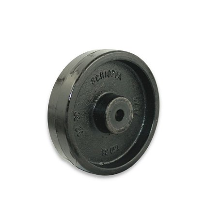 Roda 614 (6pol) em Ferro e Borracha para Rodizio