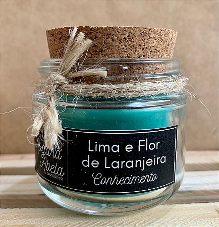 Vela Aromática Lima com Flor de Laranjeira