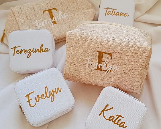 Kit Porta Jóias e Necessaire Personalizado