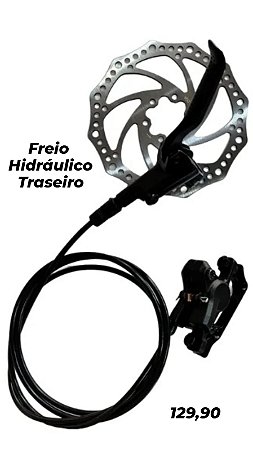 Freio a disco hidráulico para bike - somente traseiro