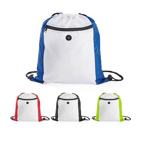 Sacola tipo mochila em 210D com zíper Código 92911