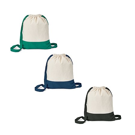 Saco tipo mochila 100% algodão (180 g/m²) Código 92913