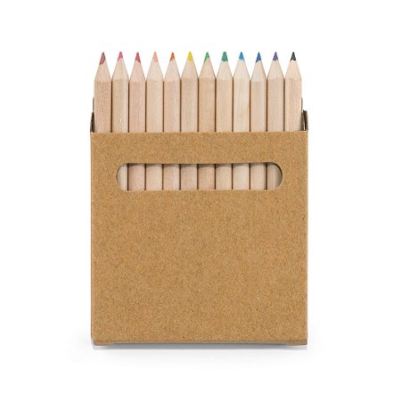 Lápis de cor 12 peças mini em caixa de papel ecológica 51747