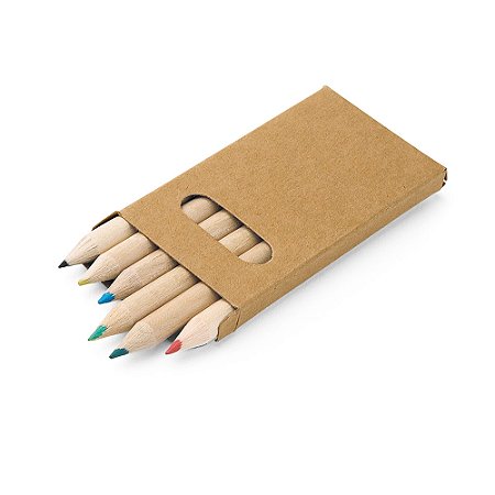 Caixa de mini lápis de cor com 06 unidades 51750