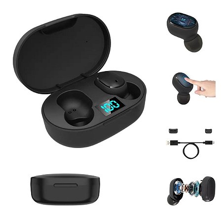 Fone De Ouvido Bluetooth 5.0 Par Sem Fio Duplo