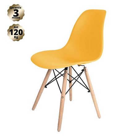 Cadeira Eames Amarela - Base Madeira Natural - Armazem Ecommerce | Cadeiras  para sua casa, conforto para sua vida!