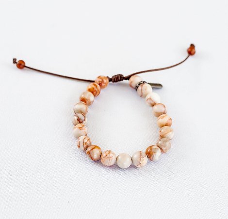 PULSEIRA JASPE ROSE MESCLADA