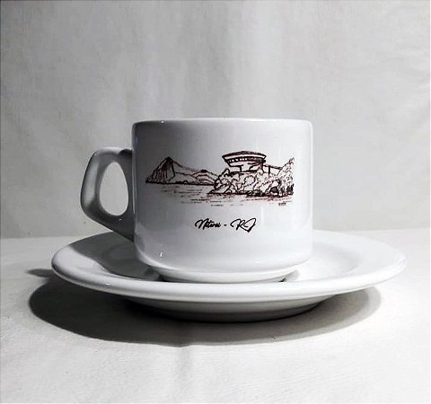 Conjunto de xícara e pires Museu de Arte Contemporânea