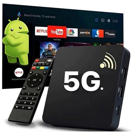 Smart Tv Box Streaming Android Tv 4k, Converta Sua Tv Em Smart