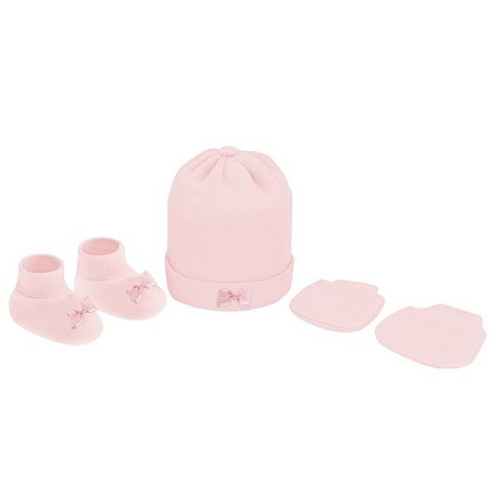 //KIT GORRO LUVA SAPATO LISO PIMPOLHO 6214/6314/6265//