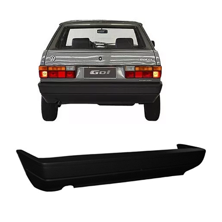 Para-choque traseiro Gol 87/96 lumax - Preto Text.