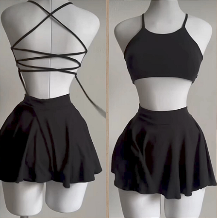 Conjunto Mariâ Inventmoda - cropped + shortsaia