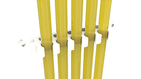 Kit Organizador Mangueira 3/8 Chopp Co2 Fixar Parede 5 Mangueiras/Branco