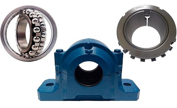 Mancal SN 509 + rolamento 2209 k + bucha he 309 - 1 1/2 pol