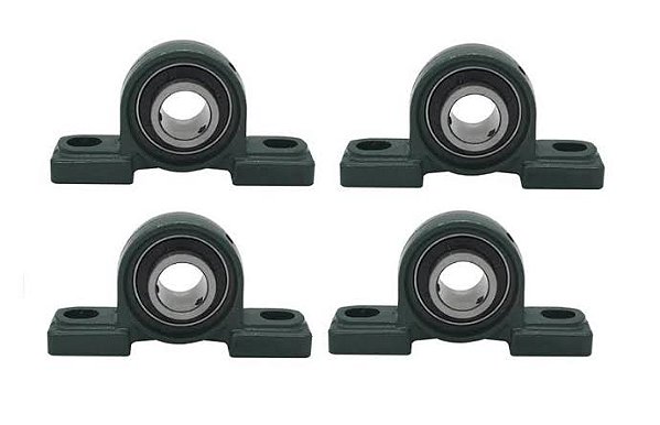 Kit 4 - Mancal + Rolamento Ucp 207 - Eixo 35 Mm