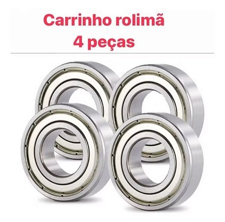 Kit carrinho de rolimã - 4 rolamentos