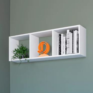Nicho Triplo Retangular Branco 85x24x22cm