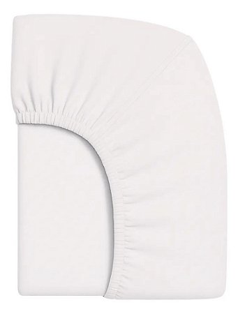 01 Lençol Para Mini Berço Com Elástico Percal 400 Fios Branco