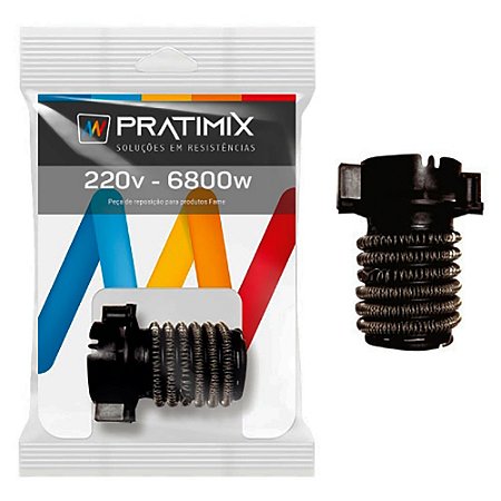 Kit 02 Resistência 6800W/220V P/ Duchas Fame  Super Ducha Quattro 4T Pratrimix