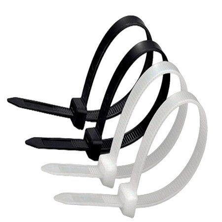Kit 1000 Abraçadeira de Nylon 4,8x200 mm - Alta Resistência - Proteção UV - Uso Profissional