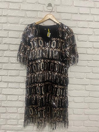 Vestido Lantejoulas Zara P