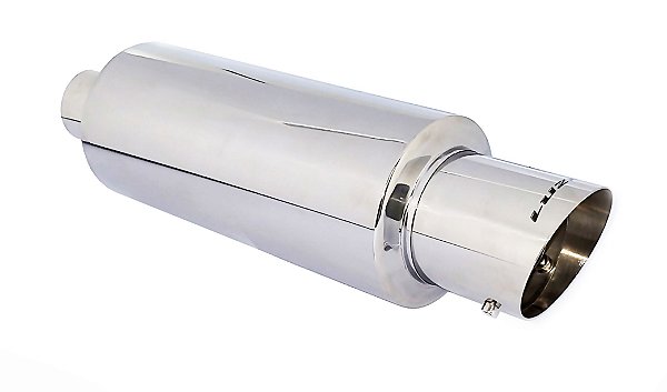 Abafador final esportivo em inox Luzian LA09 SHARK saída de 3,5"