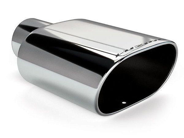 Ponteira de escapamento oval em inox Luzian P003 polida