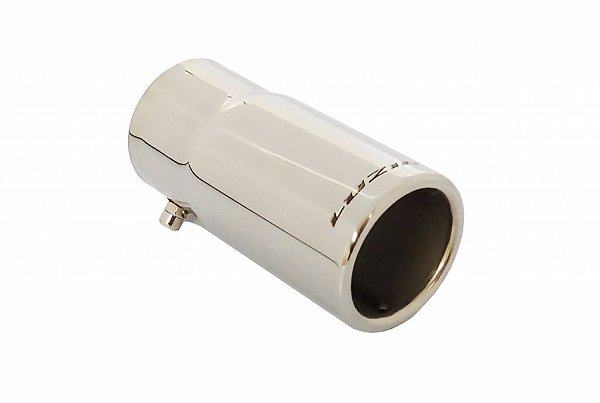 Ponteira de escapamento em inox Luzian P010 polida saída de 2,5"