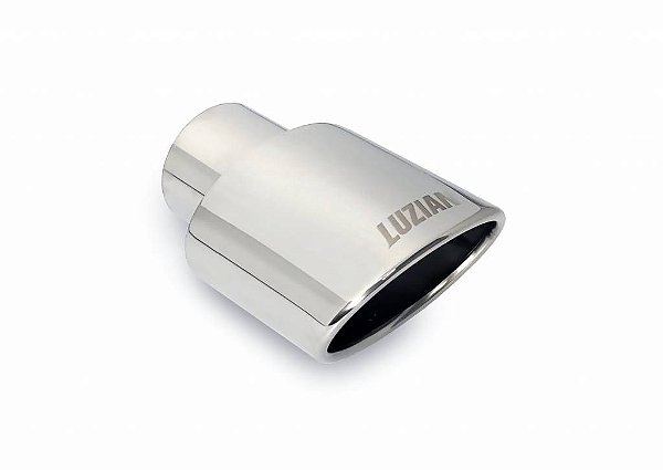 Ponteira de escapamento oval em inox Luzian P022 polida